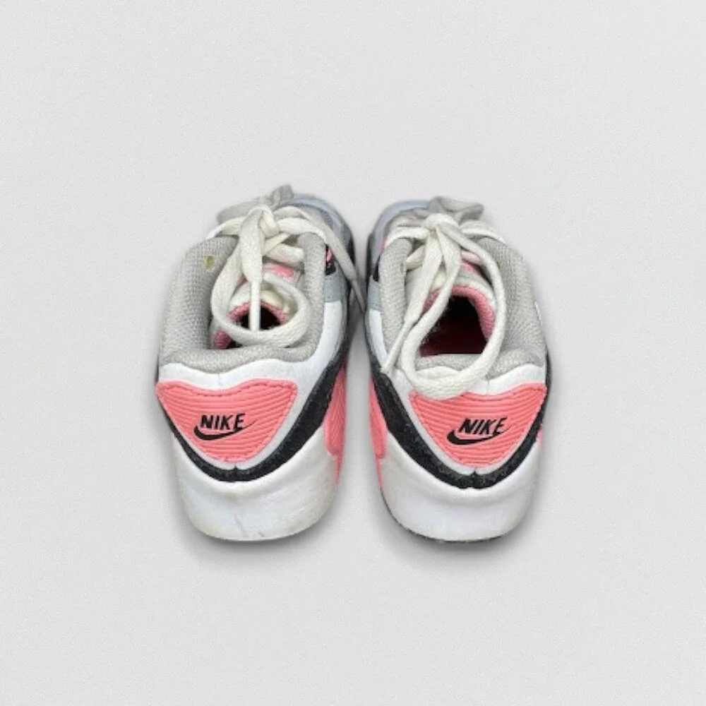 White Gray Pink Athletic Running Sneakers Kids Size 10C